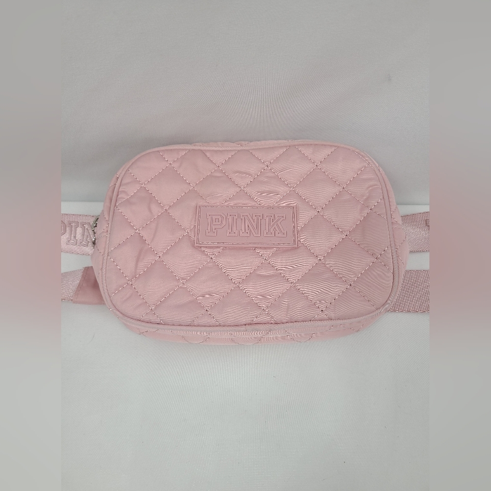 PINK Victoria Secret Quilted Belt Bag Blush Pink Fanny Pack Adjustable Strap